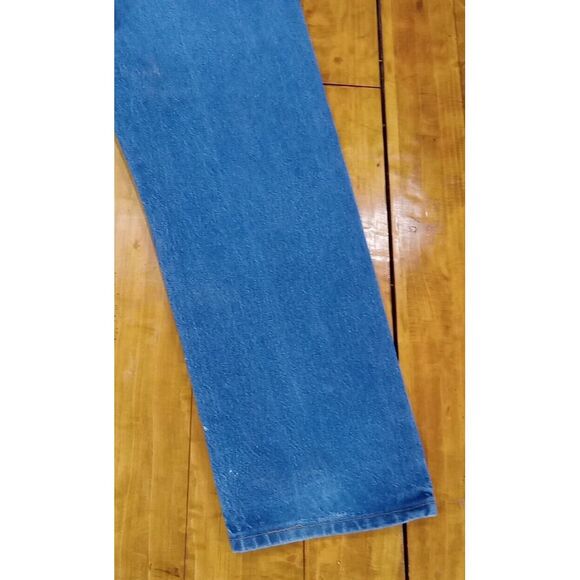 Wrangler Men Jeans Sz 36x32 Relaxed Fit Cotton Straight Leg Dark Wash Denim Blue - Picture 9 of 11